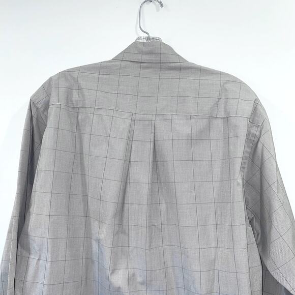 Jos A Bank Gray Button up Dress Shirt 100% Cotton Size S - Picture 5 of 7
